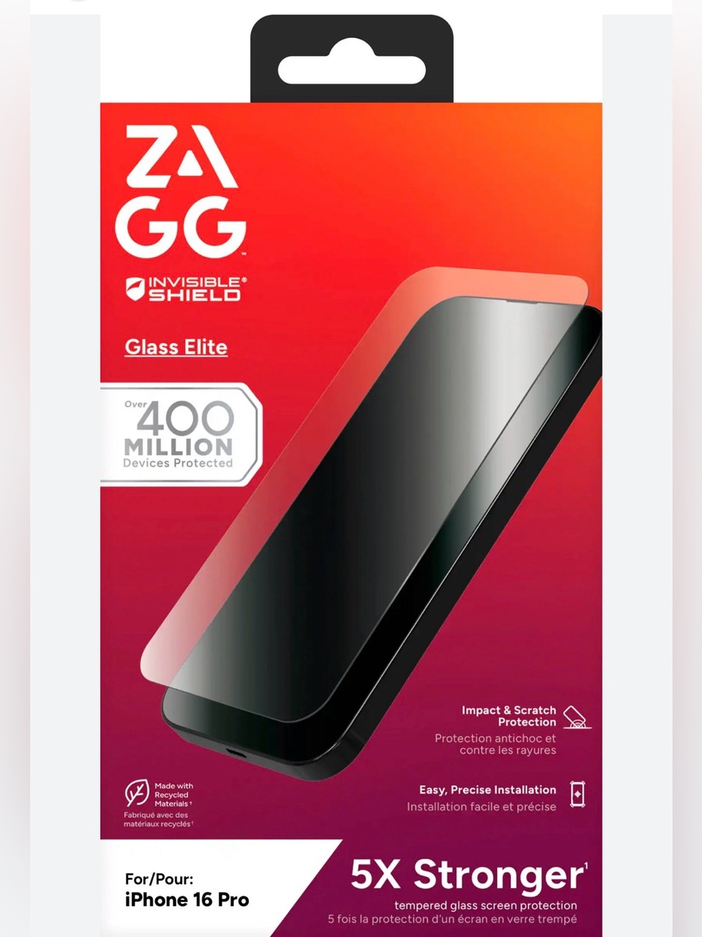 ZAGG - Glass Elite Screen Protector
Apple iPhone 16 Pro - Clear
New in Box